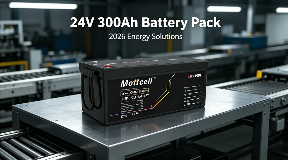 Industrial Grade 24V 300Ah Battery Pack with LiFePO4 Cells for Solar Systems