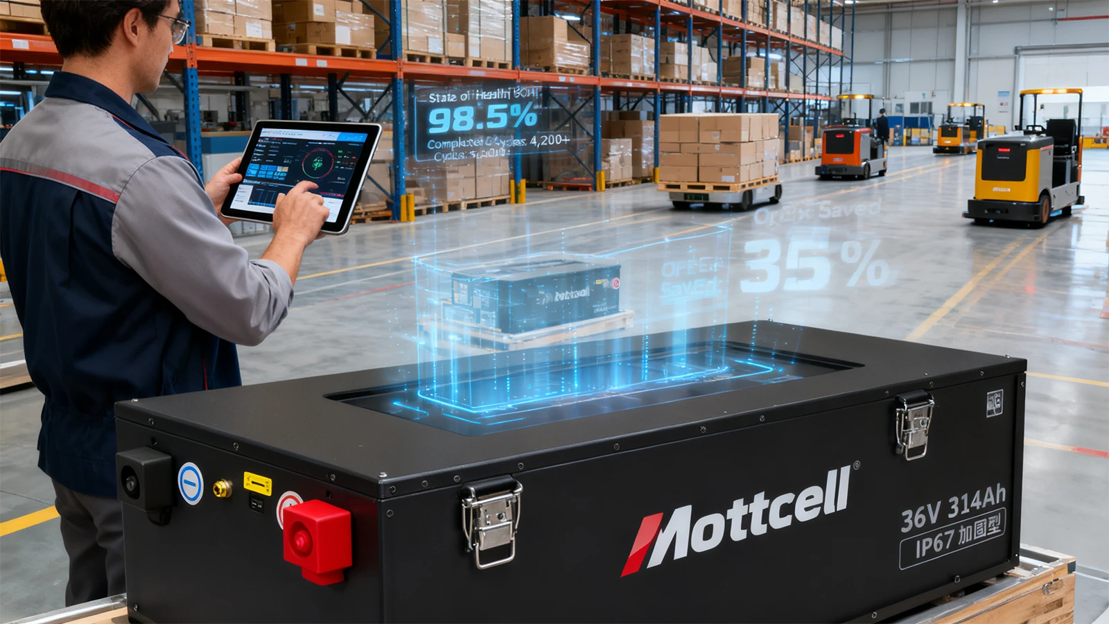 Industrial 36V 314Ah battery pack deploying smart BMS telemetry data to optimize project ROI and lifecycle cost Industrial 36V 314Ah battery pack deploying smart BMS telemetry data to optimize project ROI and lifecycle cost
